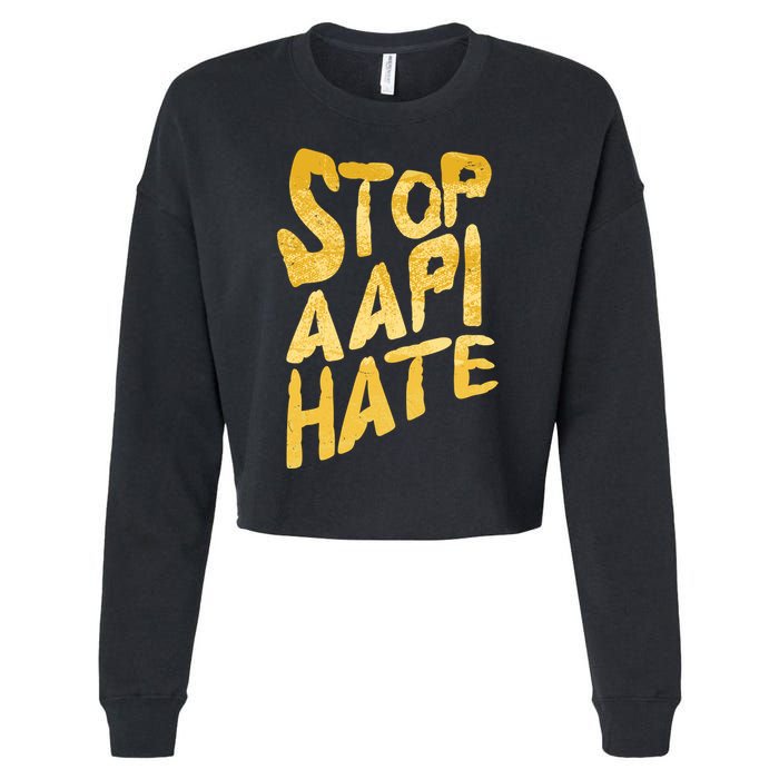 Stop AAPI Hate Painted Cropped Pullover Crew