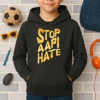 Stop AAPI Hate Painted Kids Hoodie