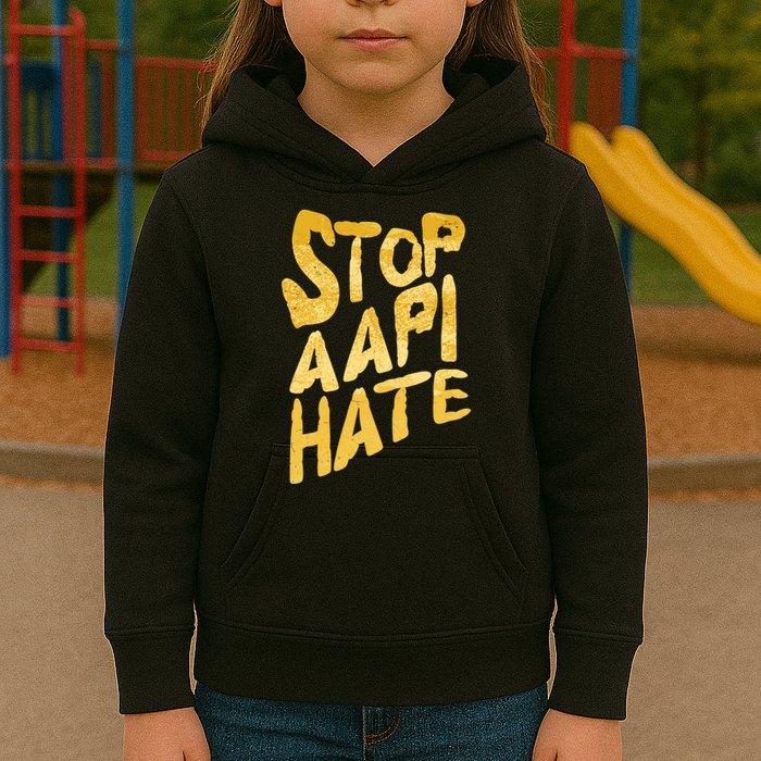 Stop AAPI Hate Painted Kids Hoodie