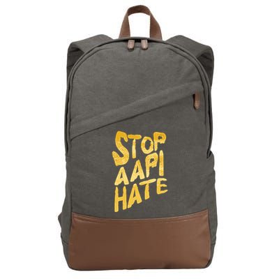 Stop AAPI Hate Painted Cotton Canvas Backpack