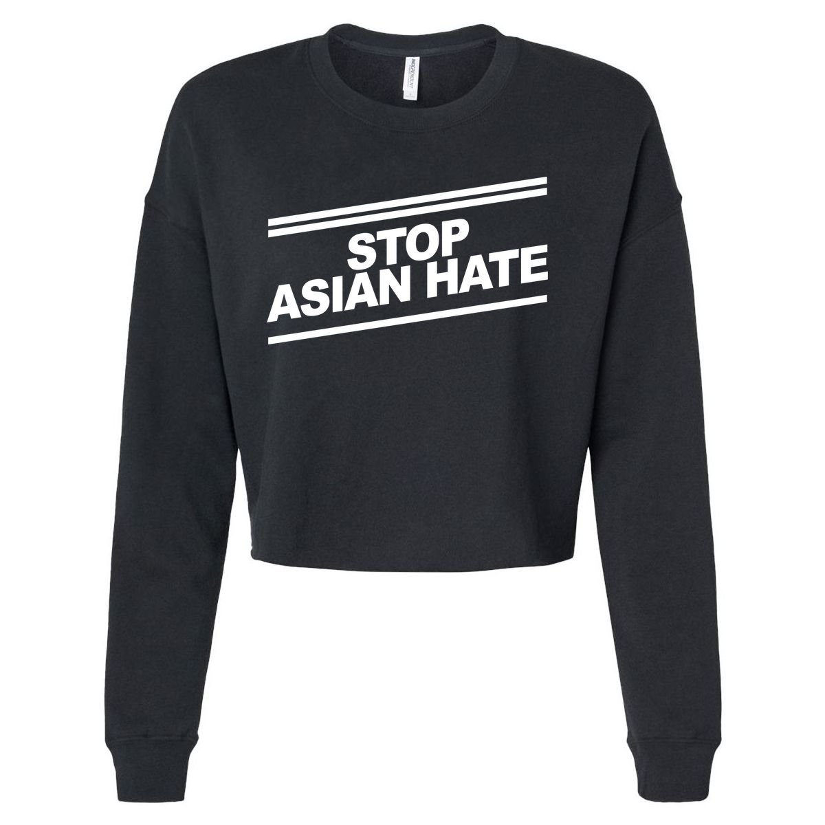 Stop Asian Hate Movement Cropped Pullover Crew