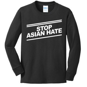 Stop Asian Hate Movement Kids Long Sleeve Shirt