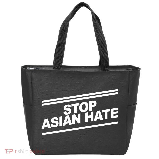Stop Asian Hate Movement Zip Tote Bag