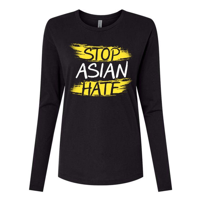 Stop Asian Hate Protest Support Womens Cotton Relaxed Long Sleeve T-Shirt