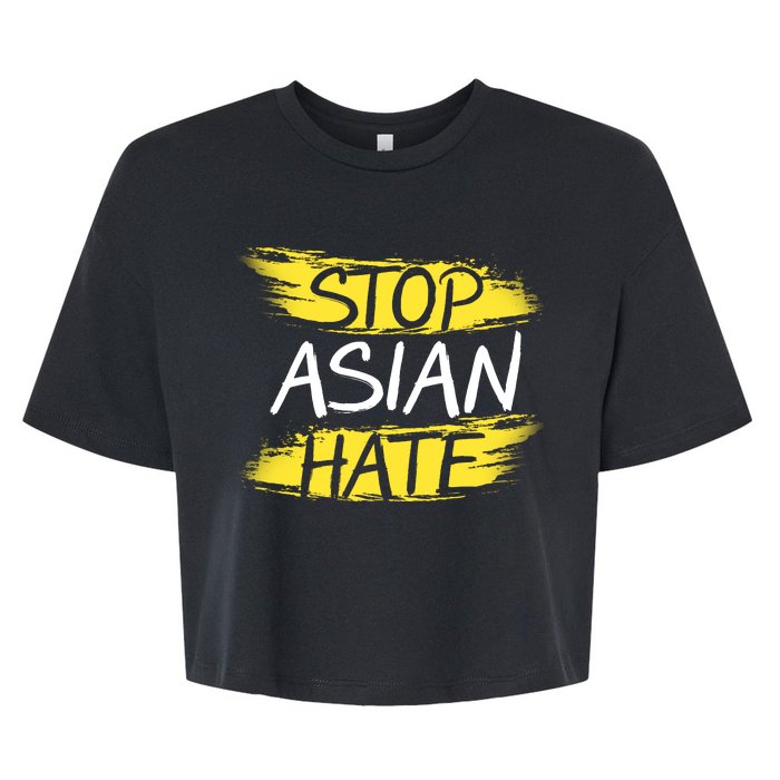 Stop Asian Hate Protest Support Bella+Canvas Jersey Crop Tee