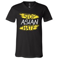 Stop Asian Hate Protest Support V-Neck T-Shirt