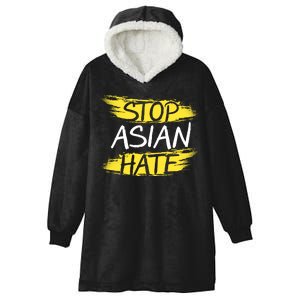 Stop Asian Hate Protest Support Hooded Wearable Blanket