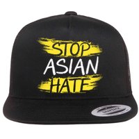 Stop Asian Hate Protest Support Flat Bill Trucker Hat