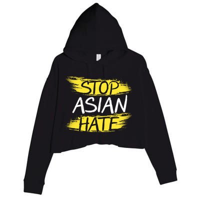 Stop Asian Hate Protest Support Crop Fleece Hoodie