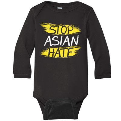 Stop Asian Hate Protest Support Baby Long Sleeve Bodysuit