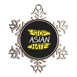 Stop Asian Hate Protest Support Metallic Star Ornament