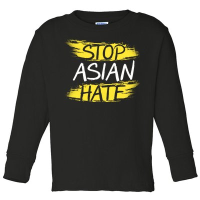 Stop Asian Hate Protest Support Toddler Long Sleeve Shirt