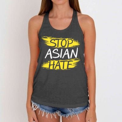 Stop Asian Hate Protest Support Women's Knotted Racerback Tank