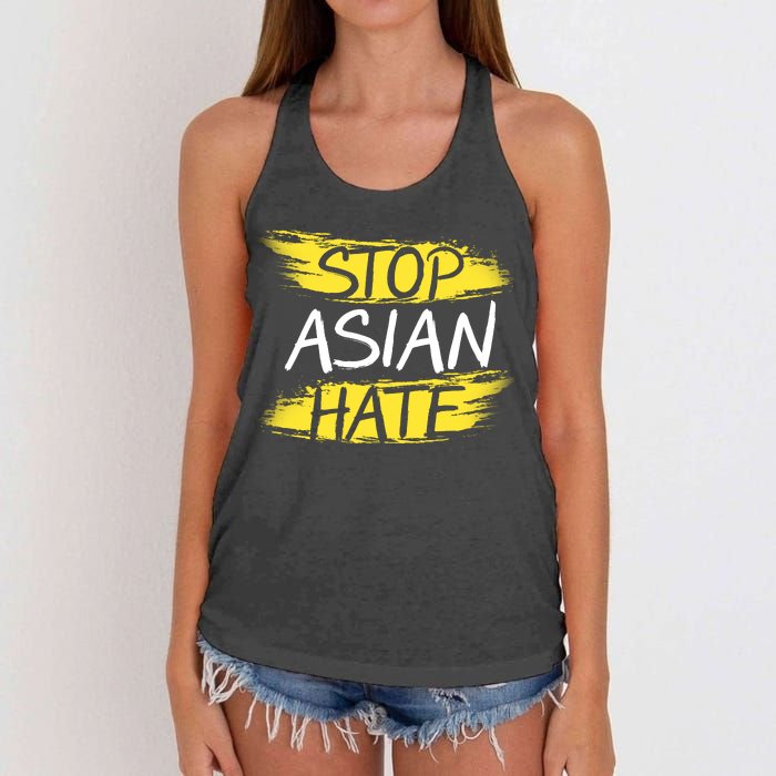 Stop Asian Hate Protest Support Women's Knotted Racerback Tank