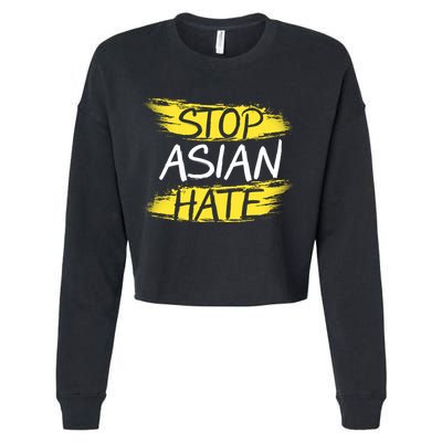 Stop Asian Hate Protest Support Cropped Pullover Crew