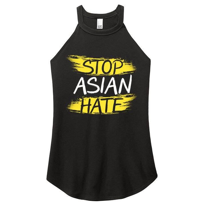 Stop Asian Hate Protest Support Women's Perfect Tri Rocker Tank