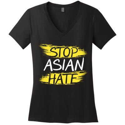 Stop Asian Hate Protest Support Women's V-Neck T-Shirt