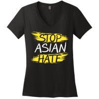 Stop Asian Hate Protest Support Women's V-Neck T-Shirt