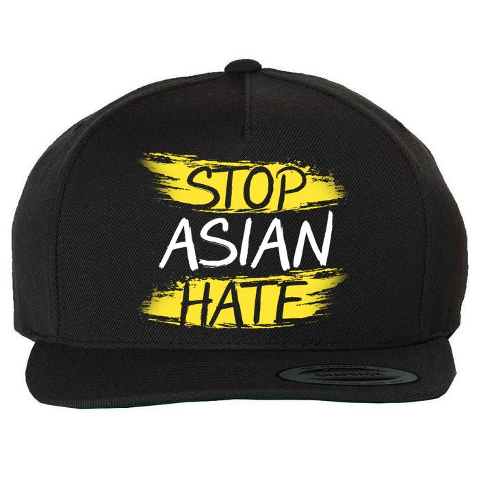 Stop Asian Hate Protest Support Wool Snapback Cap