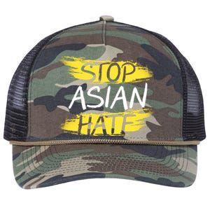 Stop Asian Hate Protest Support Retro Rope Trucker Hat Cap