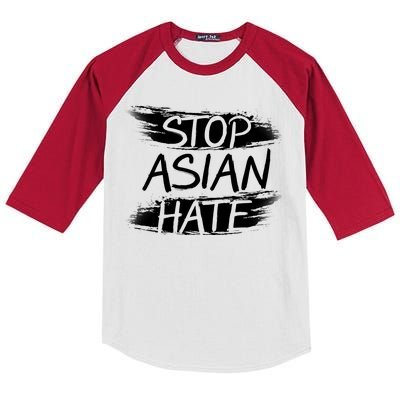 Stop Asian Hate Protest Support Kids Colorblock Raglan Jersey