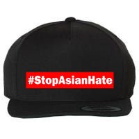 Stop Asian Hate Racism AAPI Wool Snapback Cap