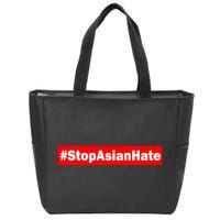 Stop Asian Hate Racism AAPI Zip Tote Bag