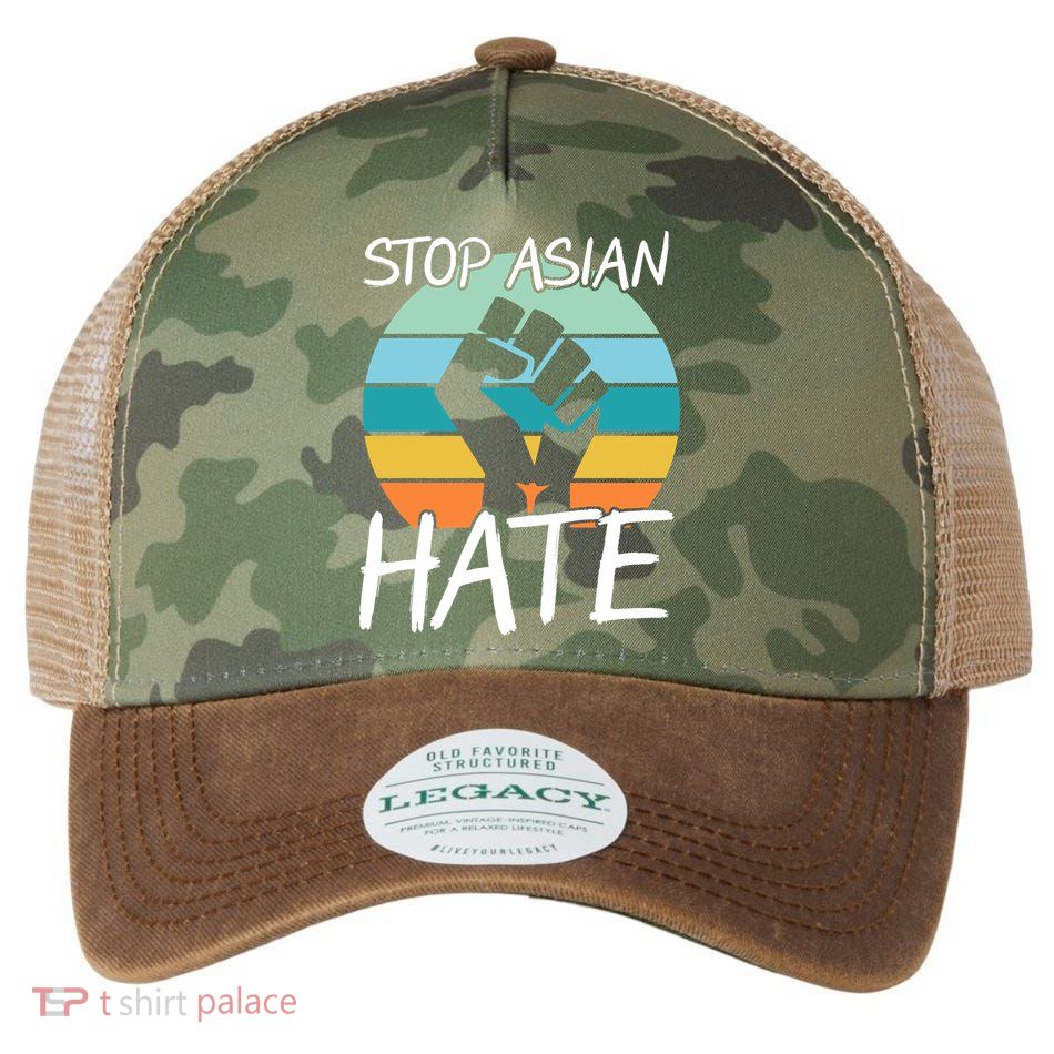 Stop Asian Hate Stand Strong Legacy Tie Dye Trucker Hat