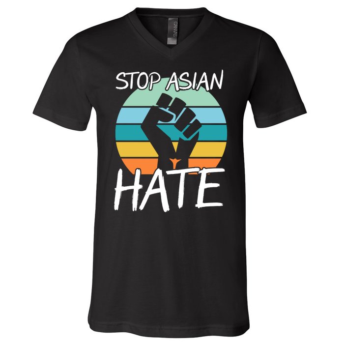 Stop Asian Hate Stand Strong V-Neck T-Shirt