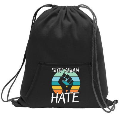 Stop Asian Hate Stand Strong Sweatshirt Cinch Pack Bag