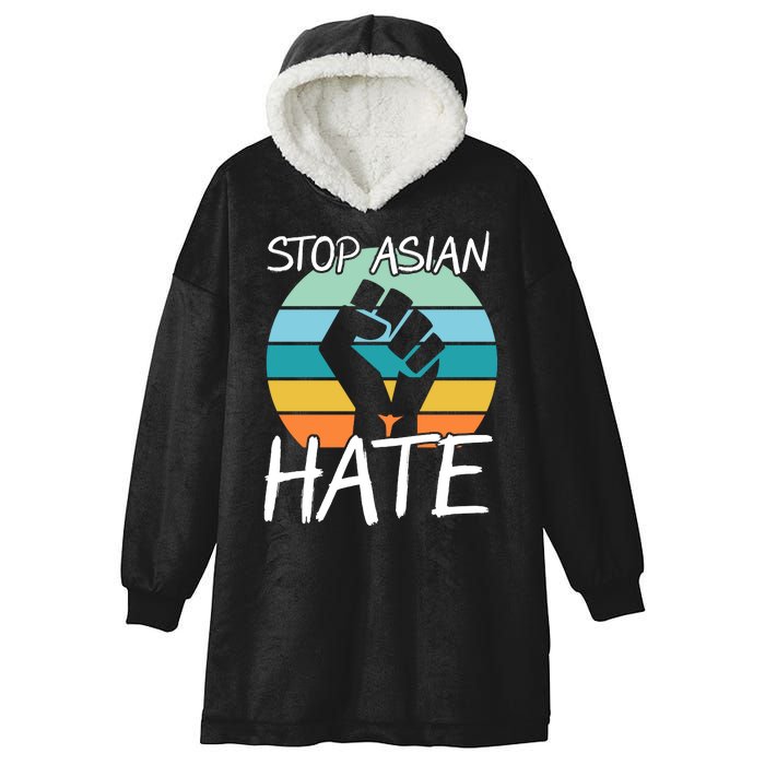 Stop Asian Hate Stand Strong Hooded Wearable Blanket