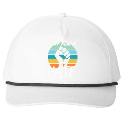 Stop Asian Hate Stand Strong Snapback Five-Panel Rope Hat