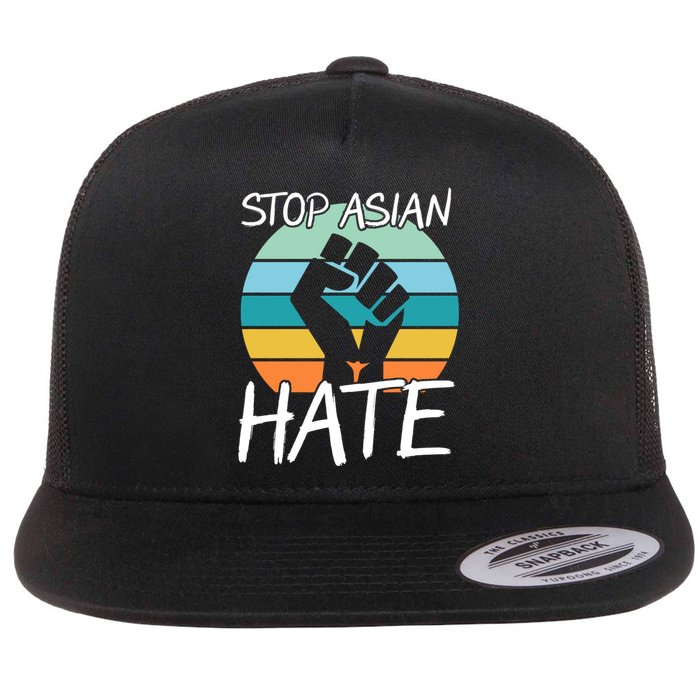 Stop Asian Hate Stand Strong Flat Bill Trucker Hat