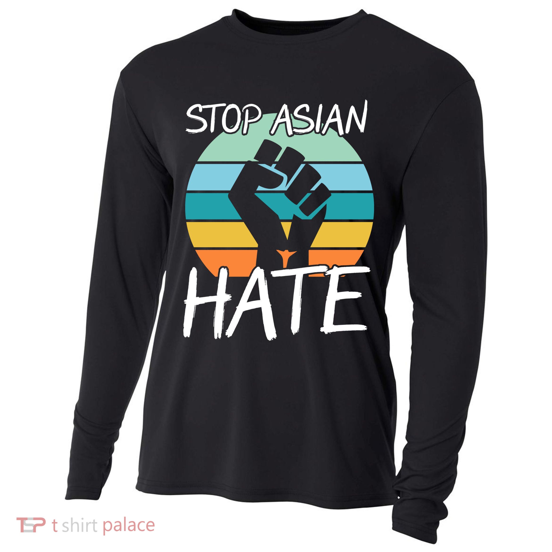 Stop Asian Hate Stand Strong Cooling Performance Long Sleeve Crew