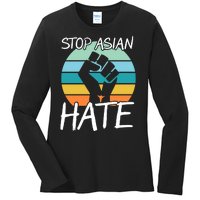 Stop Asian Hate Stand Strong Ladies Long Sleeve Shirt