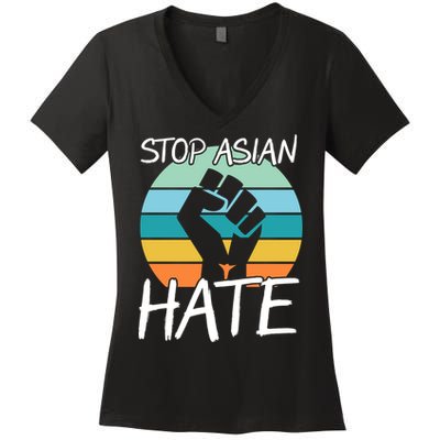 Stop Asian Hate Stand Strong Women's V-Neck T-Shirt