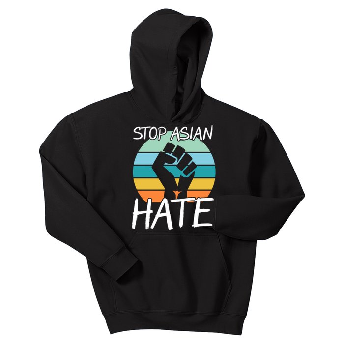 Stop Asian Hate Stand Strong Kids Hoodie