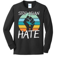 Stop Asian Hate Stand Strong Kids Long Sleeve Shirt