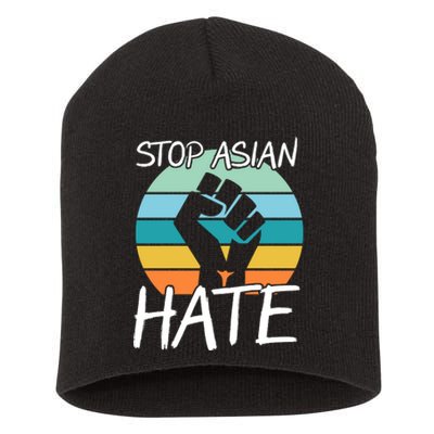 Stop Asian Hate Stand Strong Short Acrylic Beanie