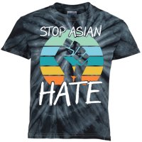 Stop Asian Hate Stand Strong Kids Tie-Dye T-Shirt