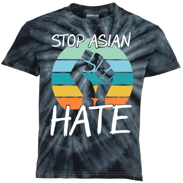 Stop Asian Hate Stand Strong Kids Tie-Dye T-Shirt