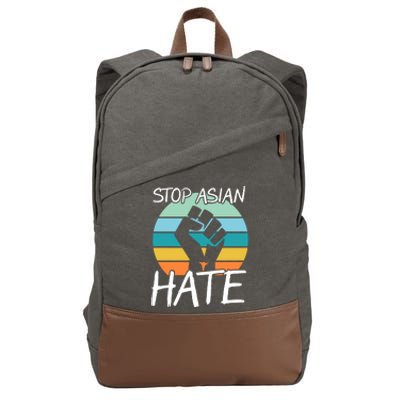 Stop Asian Hate Stand Strong Cotton Canvas Backpack