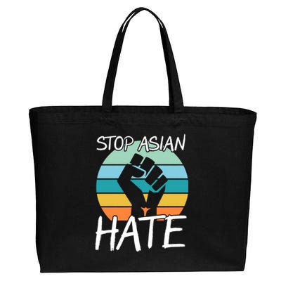 Stop Asian Hate Stand Strong Cotton Canvas Jumbo Tote