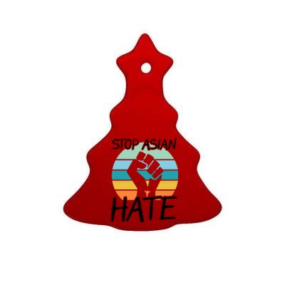 Stop Asian Hate Stand Strong Ceramic Tree Ornament