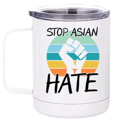 Stop Asian Hate Stand Strong 12 oz Stainless Steel Tumbler Cup