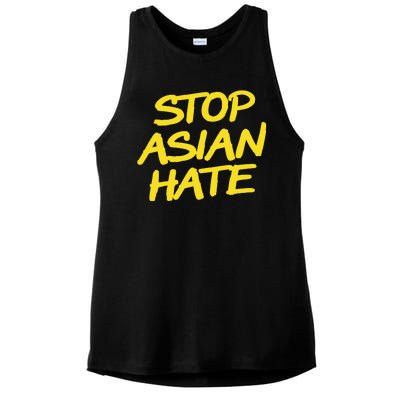 Stop Asian Hate Support Ladies PosiCharge Tri-Blend Wicking Tank