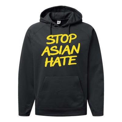 Stop Asian Hate Support Performance Fleece Hoodie