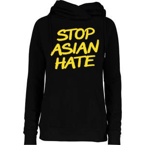 Stop Asian Hate Support Womens Funnel Neck Pullover Hood