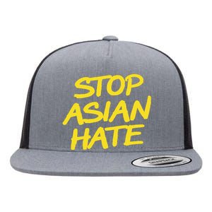 Stop Asian Hate Support Flat Bill Trucker Hat