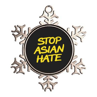 Stop Asian Hate Support Metallic Star Ornament